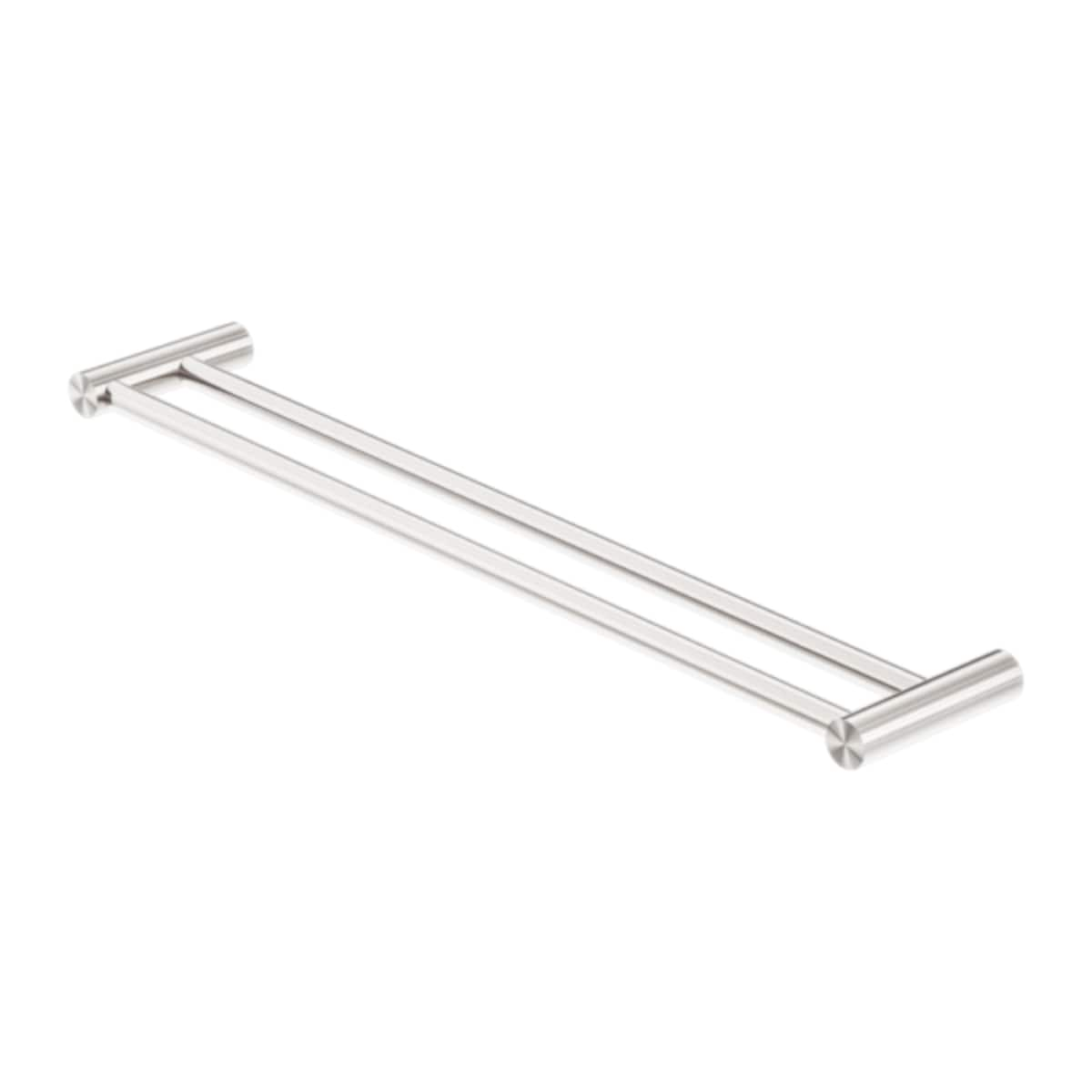 Nero New Mecca 800mm Double Towel Rail Brushed Nickel